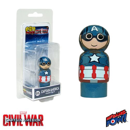Captain America: Civil War Captain America Pin Mate Wooden Figure